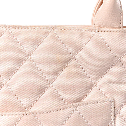Chanel Canvas Quilted Medallion Tote Light Pink 21 of 27