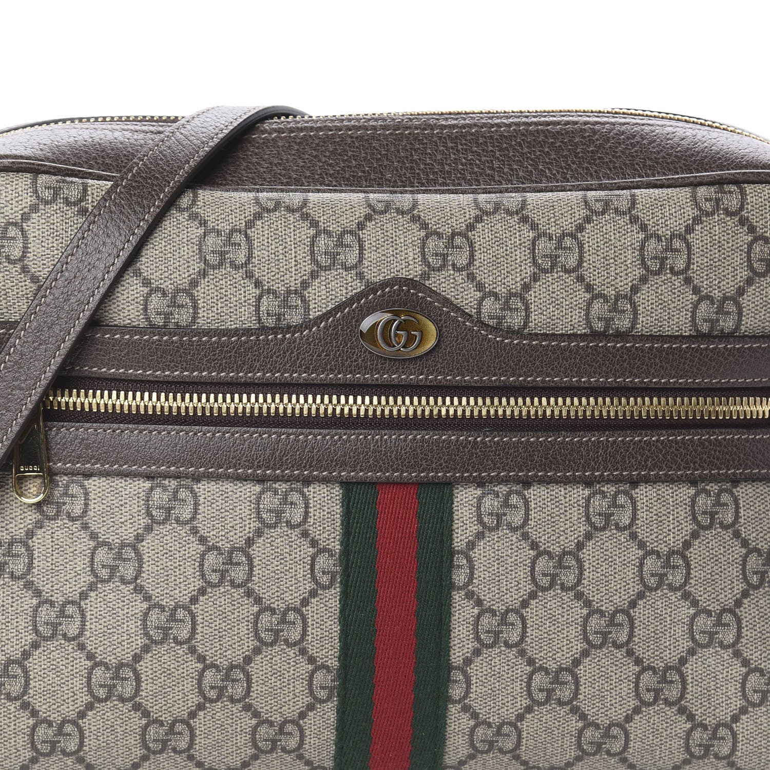 Gucci GG Supreme Monogram Web Small Ophidia Shoulder Bag Brown 6 of 8