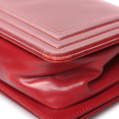 Chanel Glazed Calfskin Medium Boy Flap Red 12 of 14