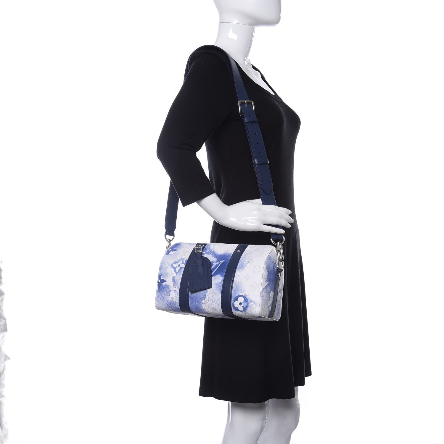 Louis Vuitton Monogram Watercolor City Keepall Blue 2 of 9