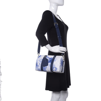 Louis Vuitton Monogram Watercolor City Keepall Blue 2 of 9