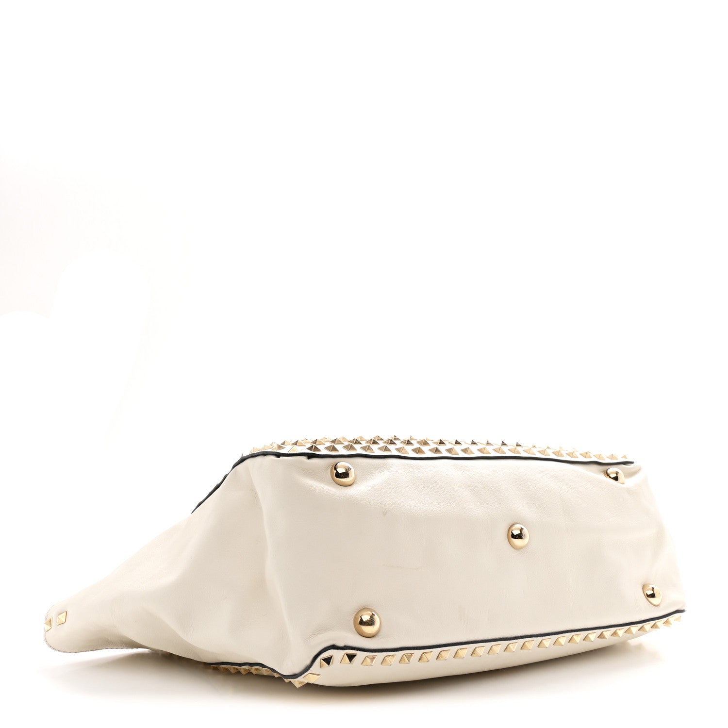 Valentino Garavani Vitello Medium Rockstud All Over Tote White 4 of 9