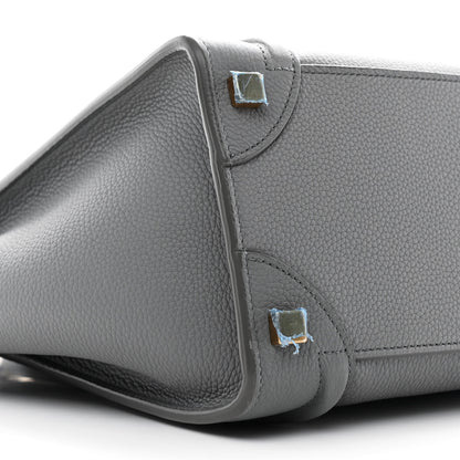 Celine Baby Drummed Calfskin Micro Luggage Kohl 10 of 11