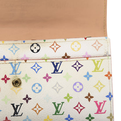 Louis Vuitton Monogram Multicolor Sarah Wallet White 14 of 15