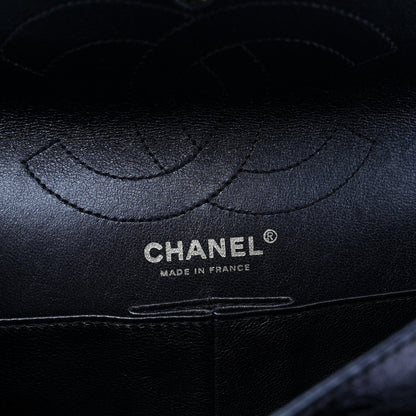 Chanel Metallic Aged Calfskin Quilted 2.55 Reissue 226 Flap Dark Navy Blue 6 of 10