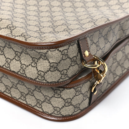 Gucci GG Supreme Monogram Azalea Calfskin Retro Interlocking G Garment Bag Beige Ebony Brown Sugar 9 of 9