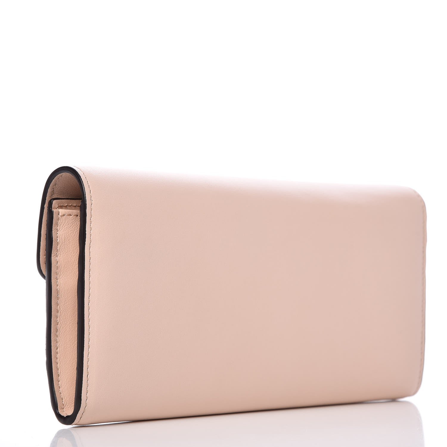 Chloe Calfskin Suede Circle C Long Wallet Cement Pink 3 of 10