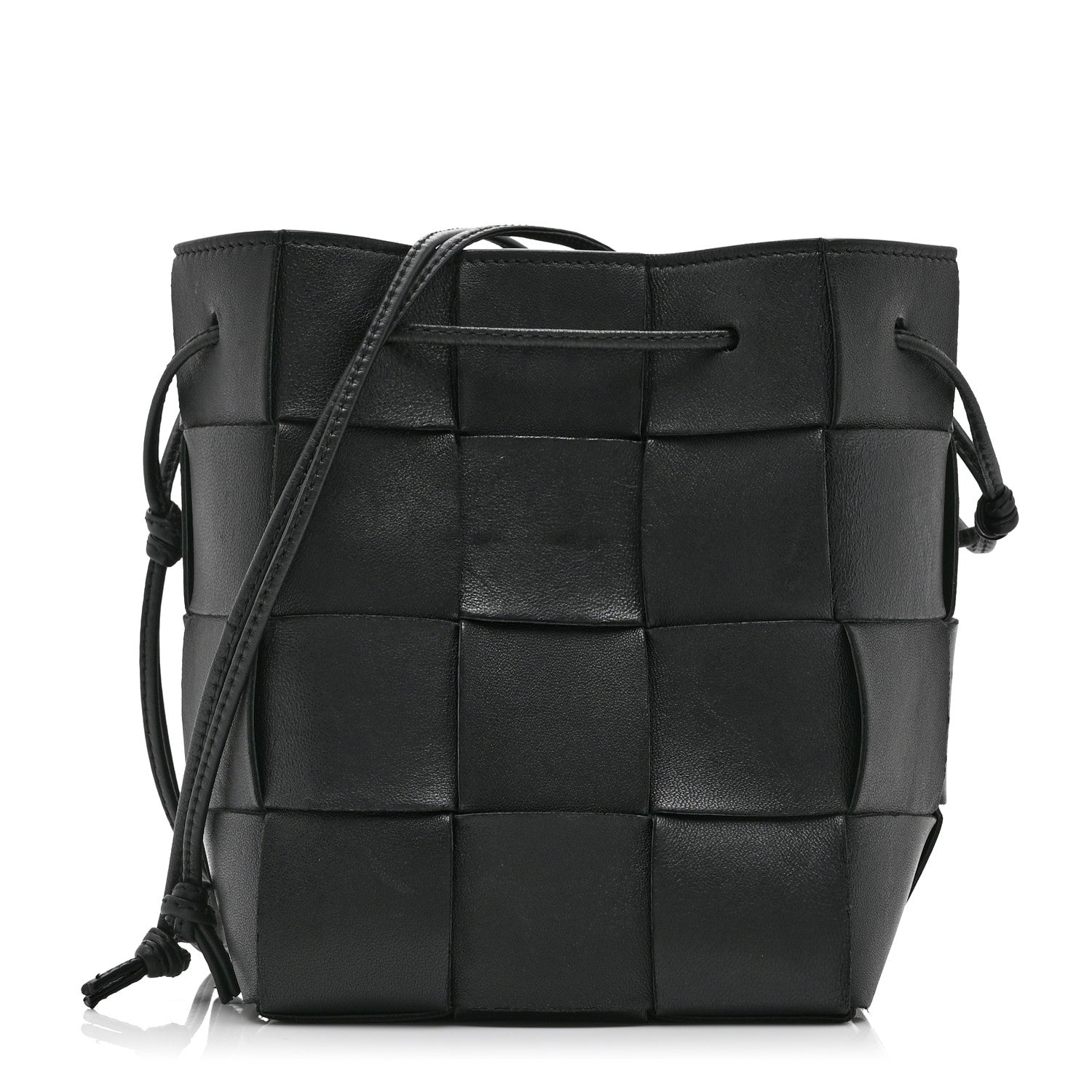 Bottega Veneta Nappa Maxi Intrecciato Cassette Bucket Bag Black 1 of 11