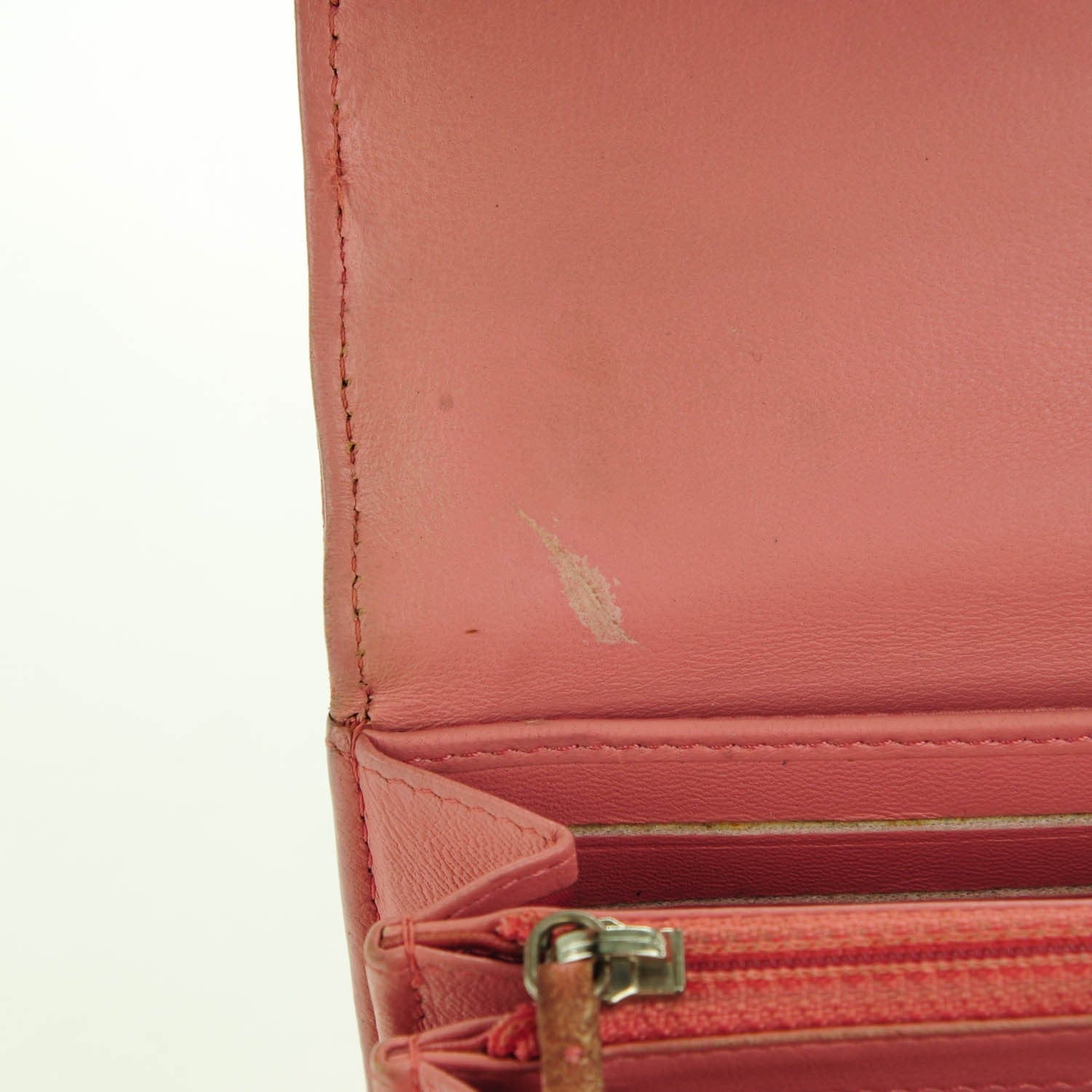 Chanel Lambskin Embossed Camellia Large Gusset Flap Wallet Pink 9 of 14