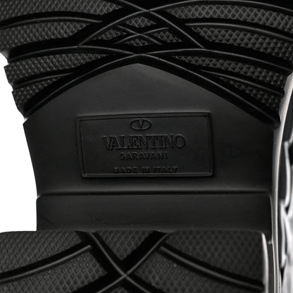 Valentino Garavani Rubber Atelier 03 Rose Edition 30/50mm Tall Rainboots 38 Black 7 of 10