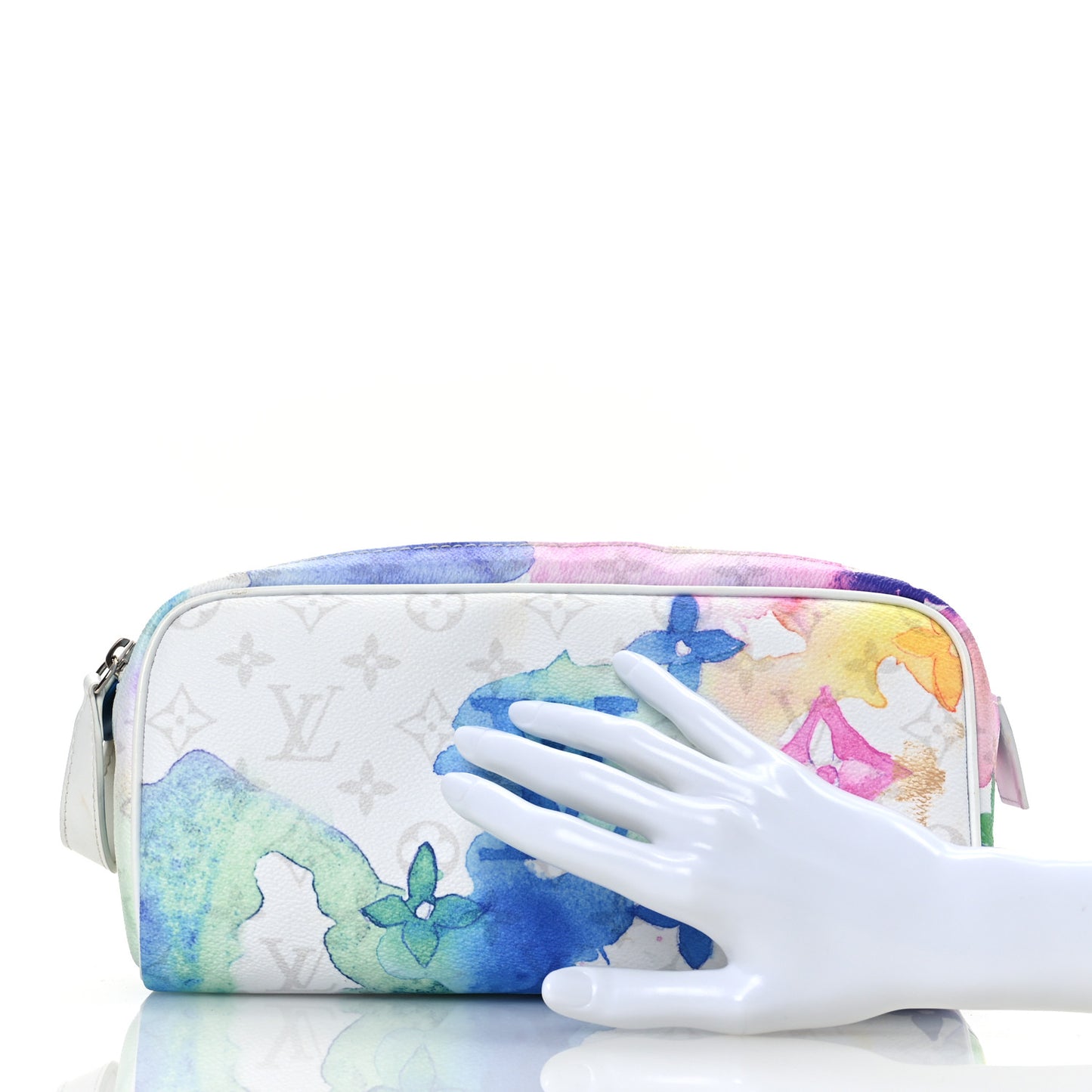 Monogram Watercolor Dopp Kit Toilet Pouch Multicolor