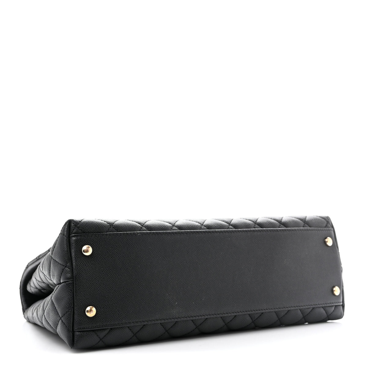 Caviar Quilted Medium Coco Handle Flap Black