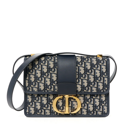 Christian Dior Oblique 30 Montaigne Flap Bag Blue 1 of 11