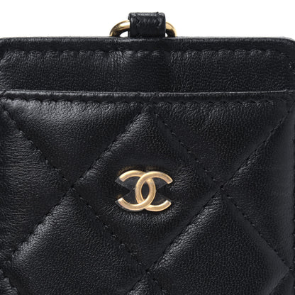 Chanel Pearl Lambskin Pearl Crown CC Wristlet Multi Pouches Black 12 of 16