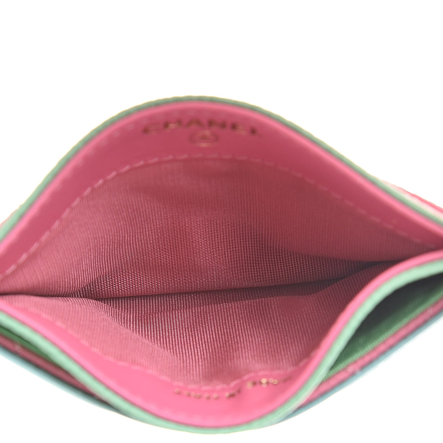 Caviar Quilted CC Filigree Card Holder Pink Blue Green