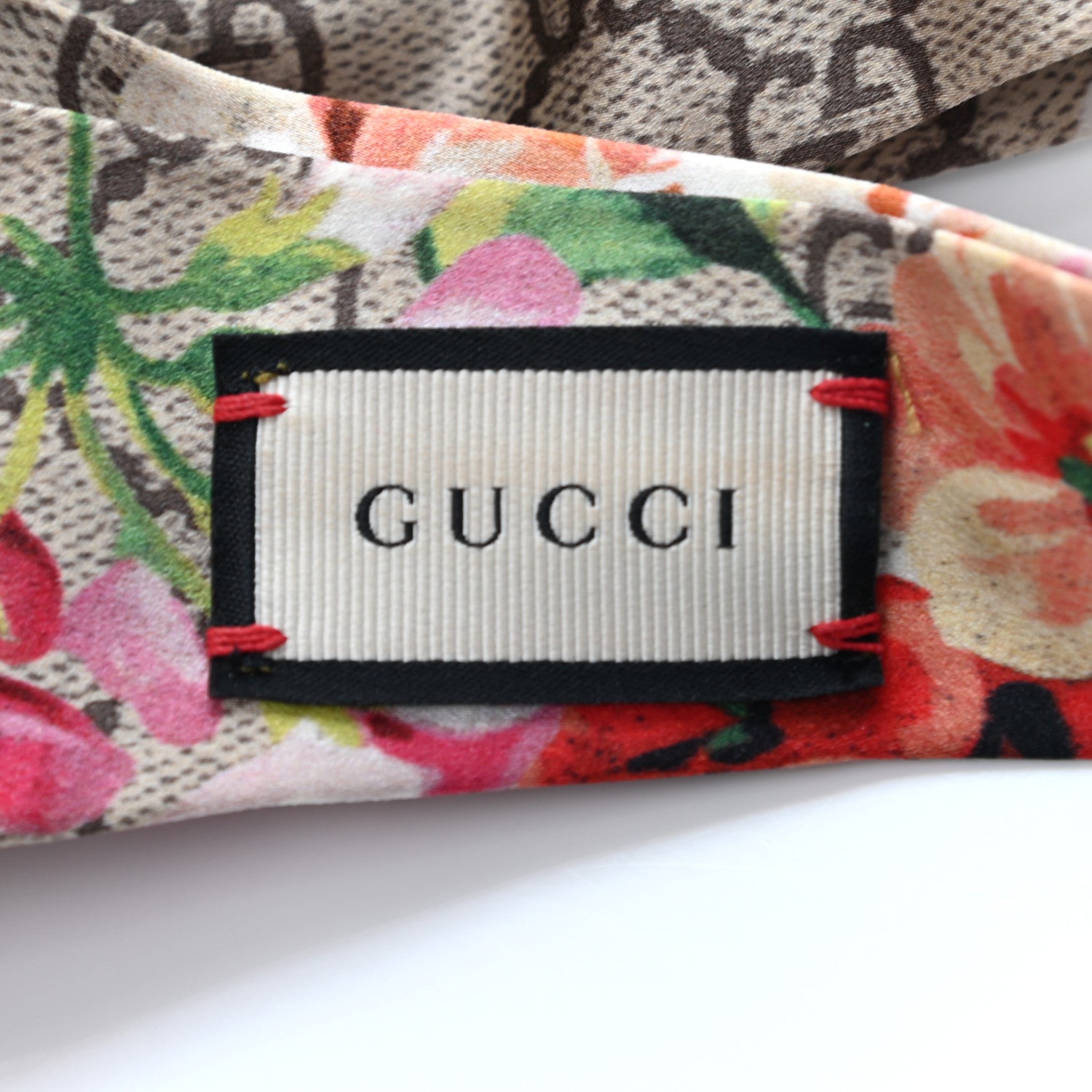 Gucci Silk Monogram Blooms Print Headband Antique Rose 7 of 12