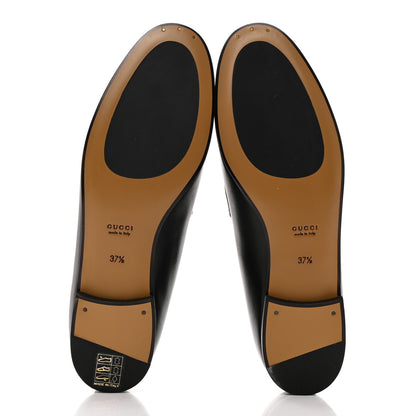 Gucci Calfskin Womens Jordaan Loafers 37.5 Black 5 of 9