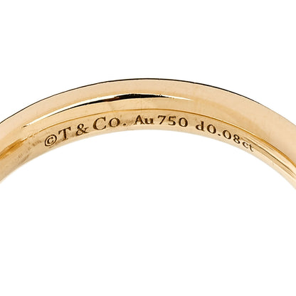 Tiffany 18K Yellow Gold Diamond T T1 Ring 54 7 4 of 5