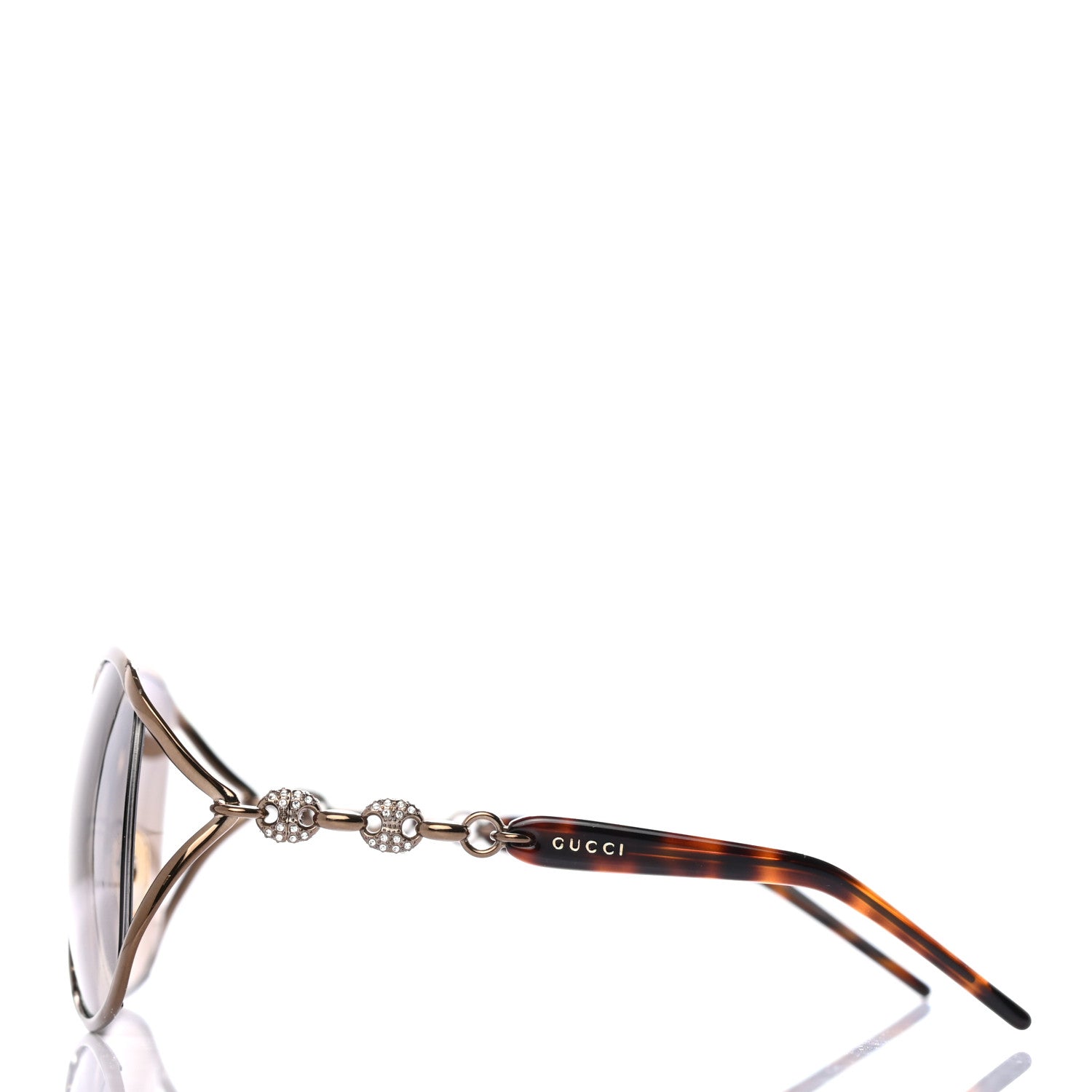 Gucci Crystal Marina Chain Sunglasses 4250/N/S Tortoise 3 of 7