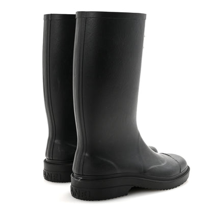 Chanel Caoutchouk CC High Boots 38 Black 5 of 9