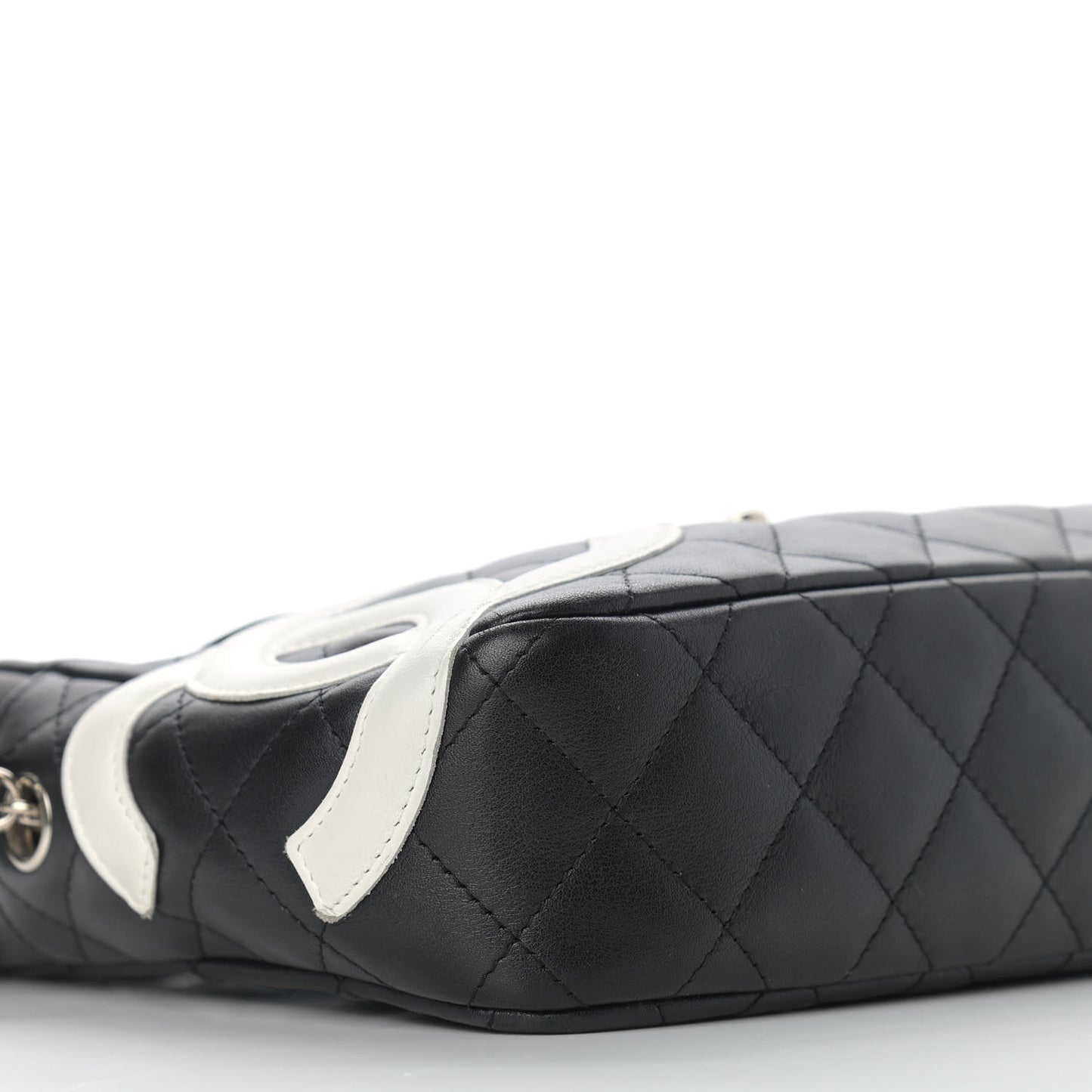 Calfskin Quilted Cambon Camera Bag Black