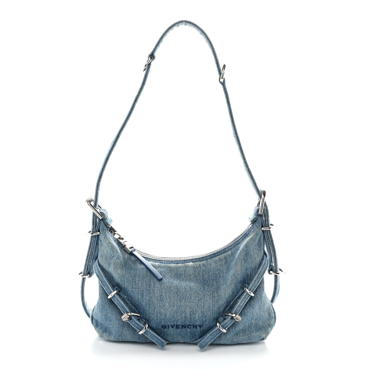 Givenchy Washed Denim Mini Voyou Boyfriend Party Bag Medium Blue 1 of 10