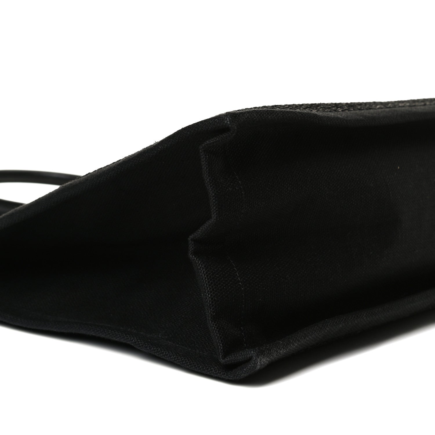 Saint Laurent Raffia Linen Calfskin Rive Gauche Tote Black 8 of 9