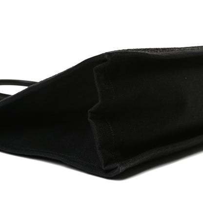 Saint Laurent Raffia Linen Calfskin Rive Gauche Tote Black 8 of 9