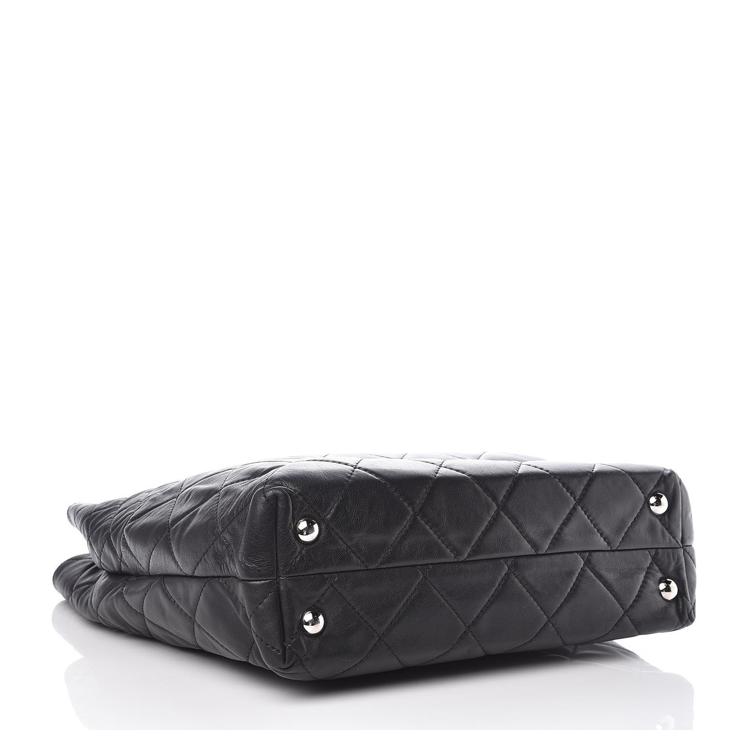 Calfskin Quilted In The Business North South Tote Black