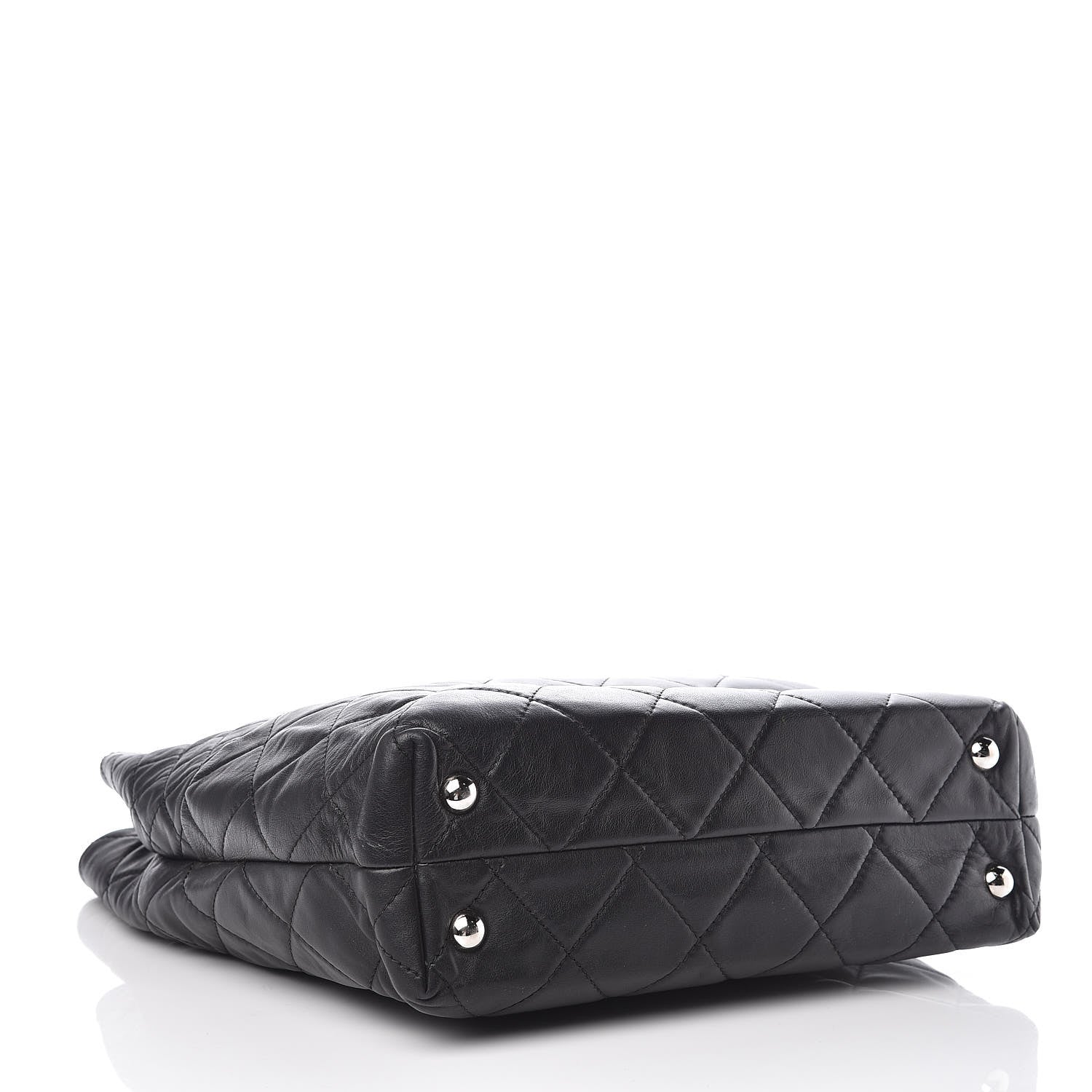 Chanel Calfskin Quilted In The Business North South Tote Black 4 of 9