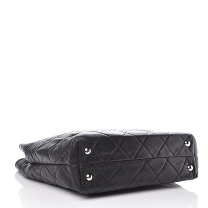 Chanel Calfskin Quilted In The Business North South Tote Black 4 of 9