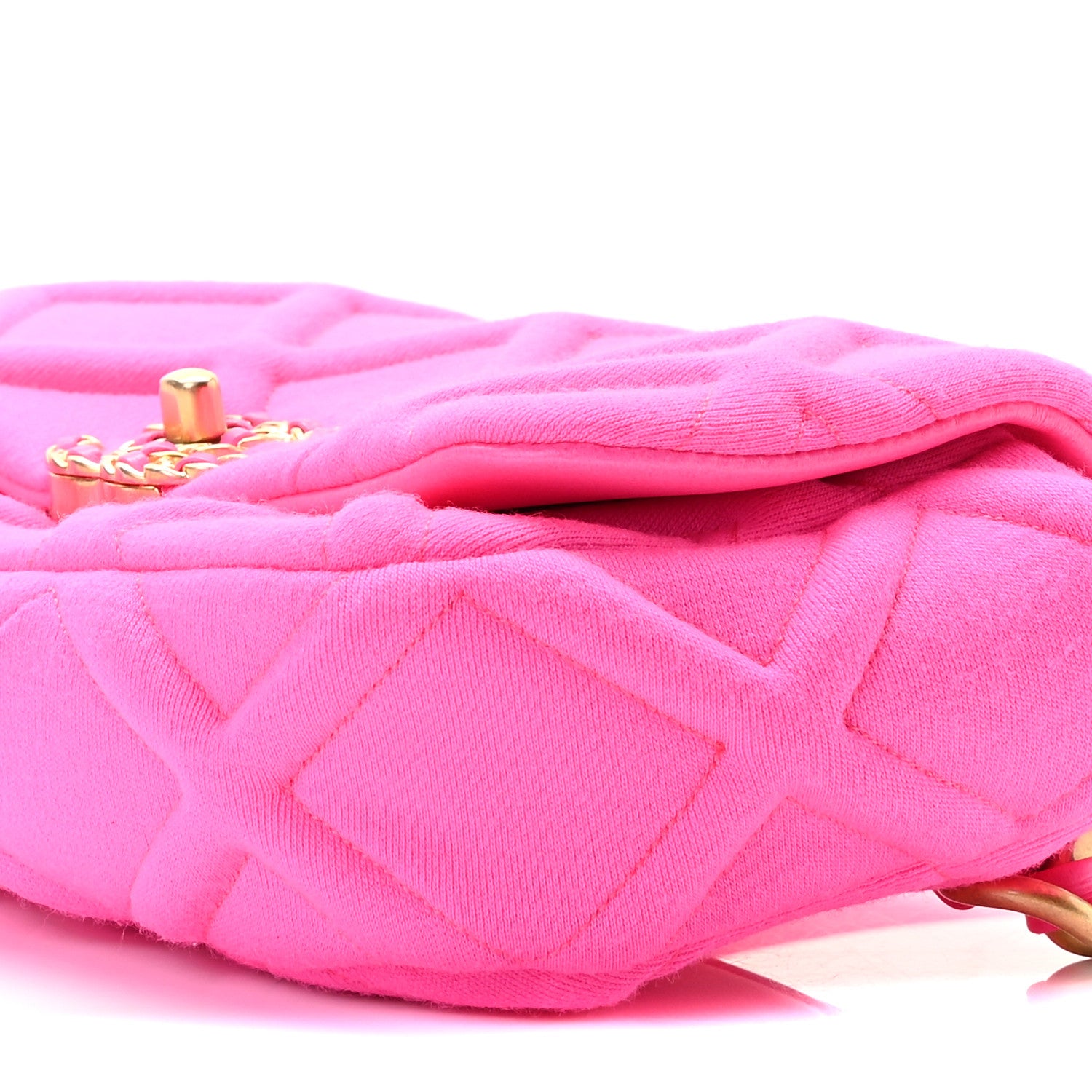 Chanel Jersey Quilted Chanel 19 Waist Bag Pink 5 of 9