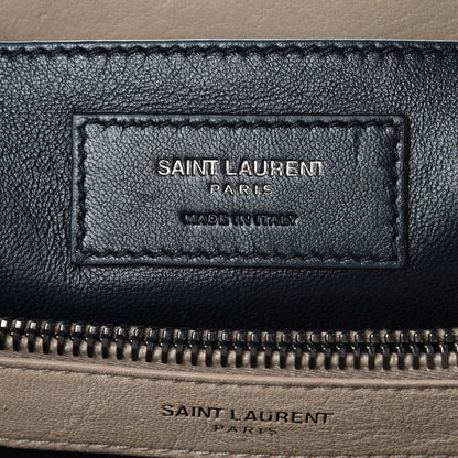 Saint Laurent Sheepskin Matelasse Chevron Monogram Large College Satchel Beige 7 of 15