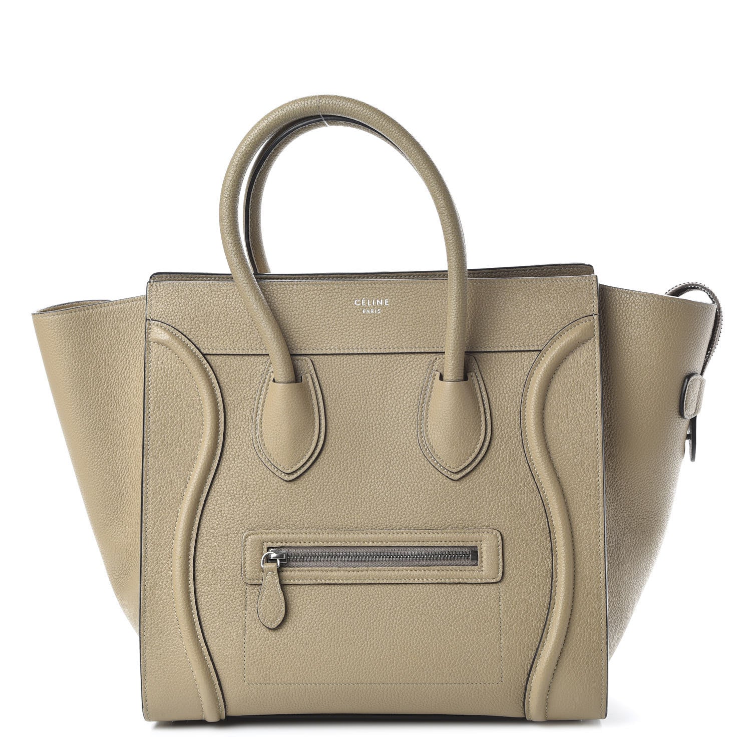 Celine Drummed Calfskin Mini Luggage Dune 1 of 9