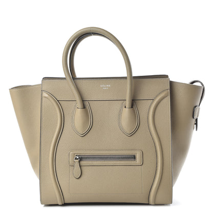 Celine Drummed Calfskin Mini Luggage Dune 1 of 9