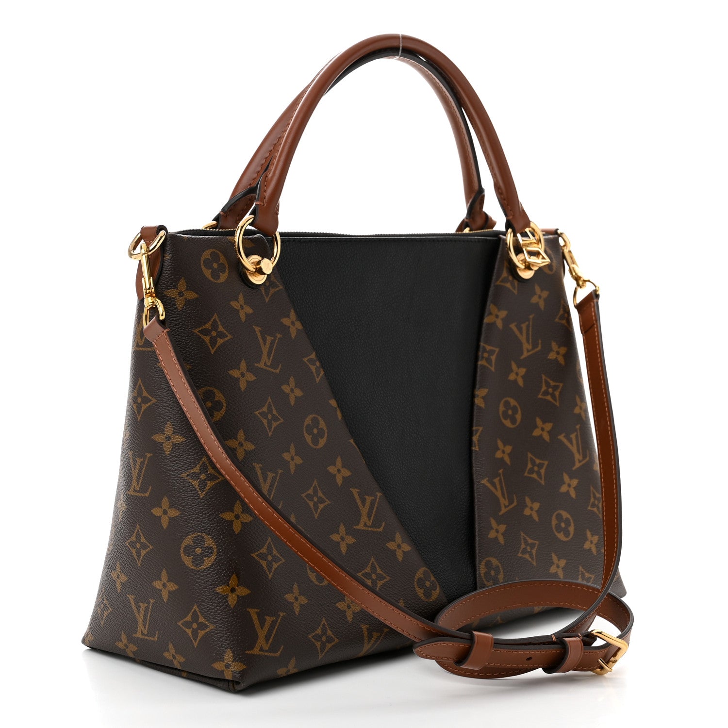 Louis Vuitton Monogram V Tote MM Black 3 of 9