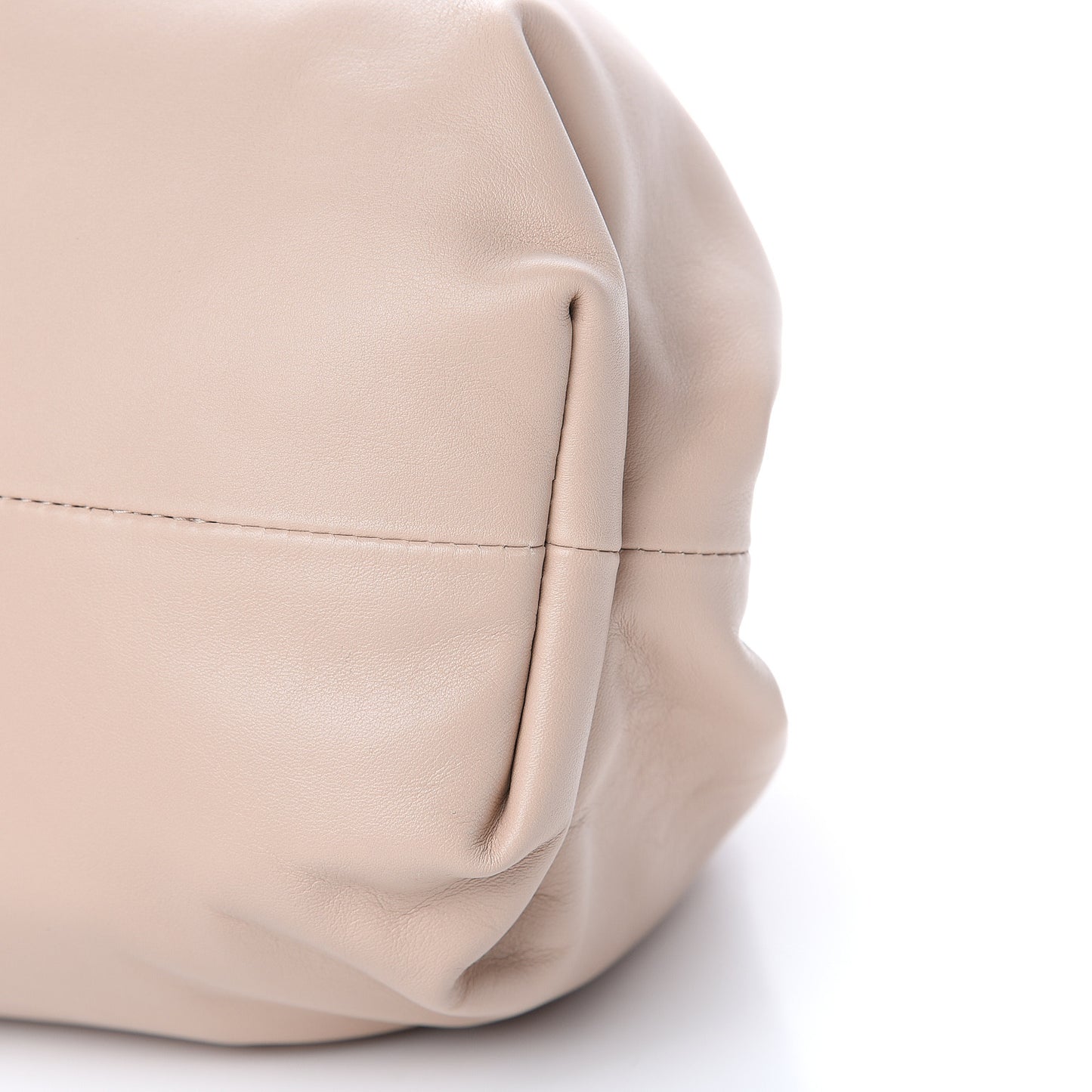 Smooth Butter Calf The Pouch Oversized Clutch Nude