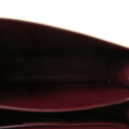 Saint Laurent Grain de Poudre Medium Classic Monogram Cassandra Top Handle Crema Soft Rouge Legion 5 of 9
