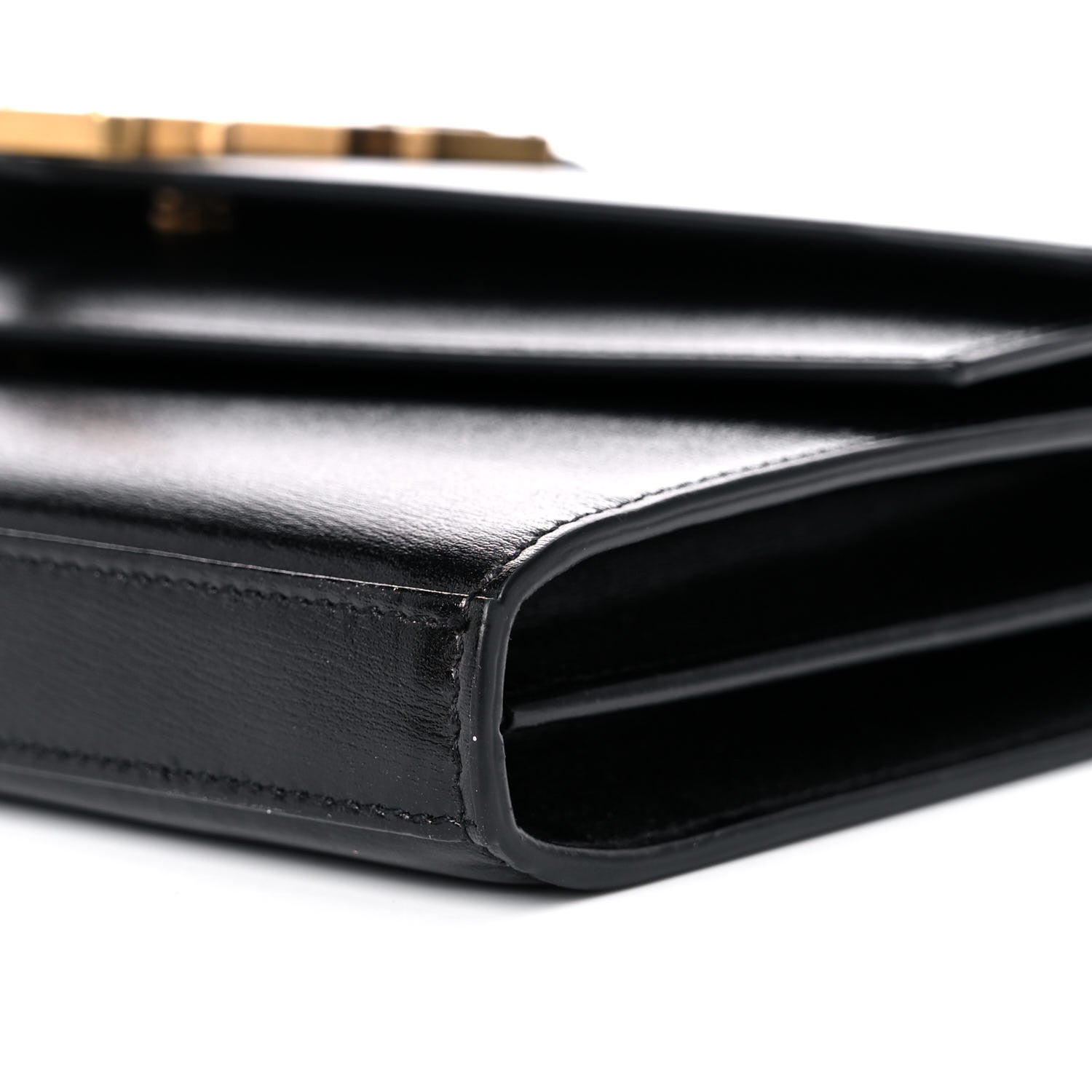 Saint Laurent Smooth Calfskin Monogram Sulpice Chain Wallet Black 9 of 10