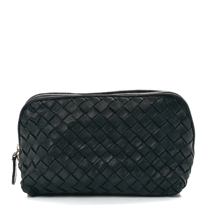 Bottega Veneta Nappa Intrecciato Small Cosmetic Pouch Black 1 of 10
