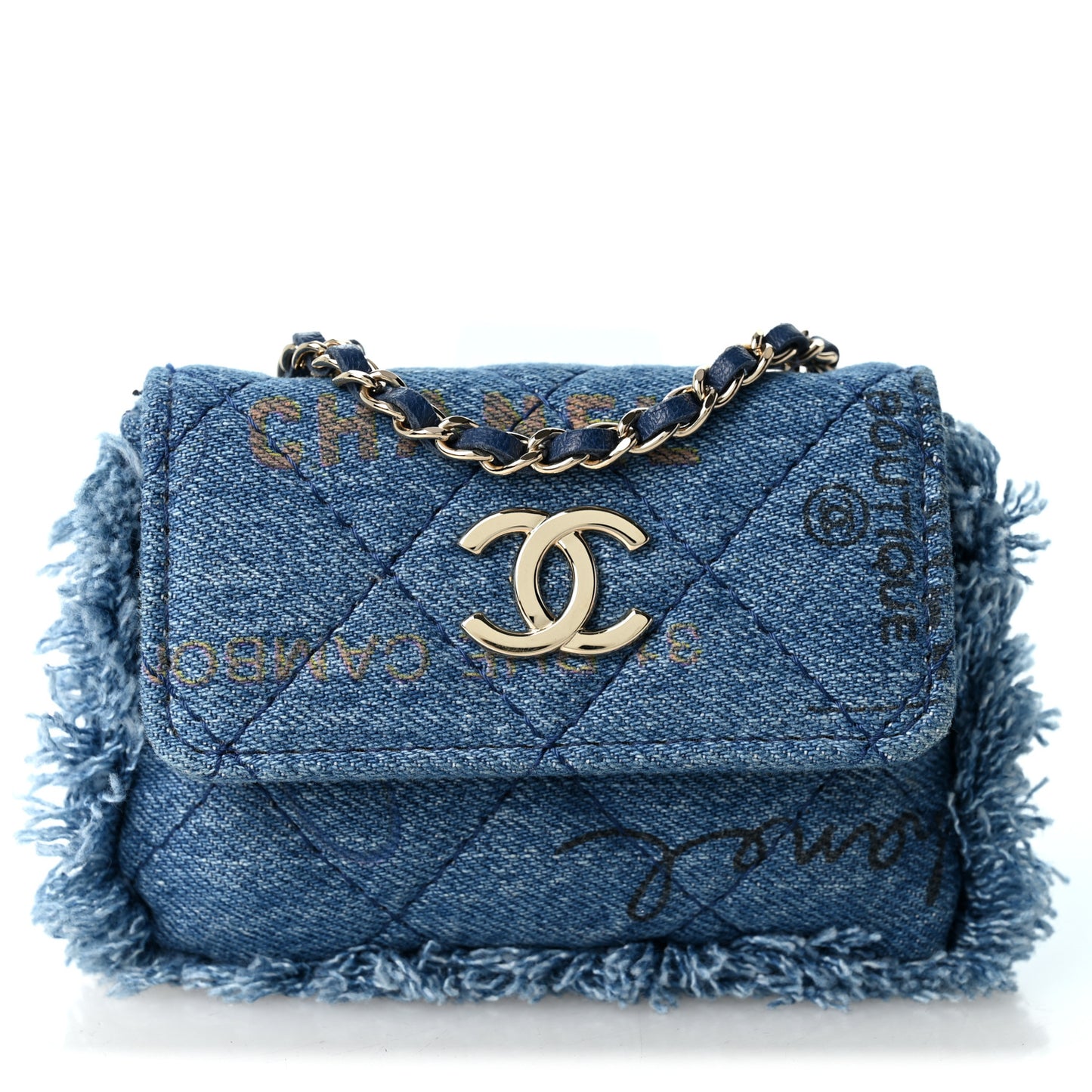 Denim Quilted Denim Mood Belt Bag Blue Multicolor