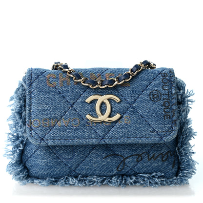 Chanel Denim Quilted Denim Mood Belt Bag Blue Multicolor 1 of 10