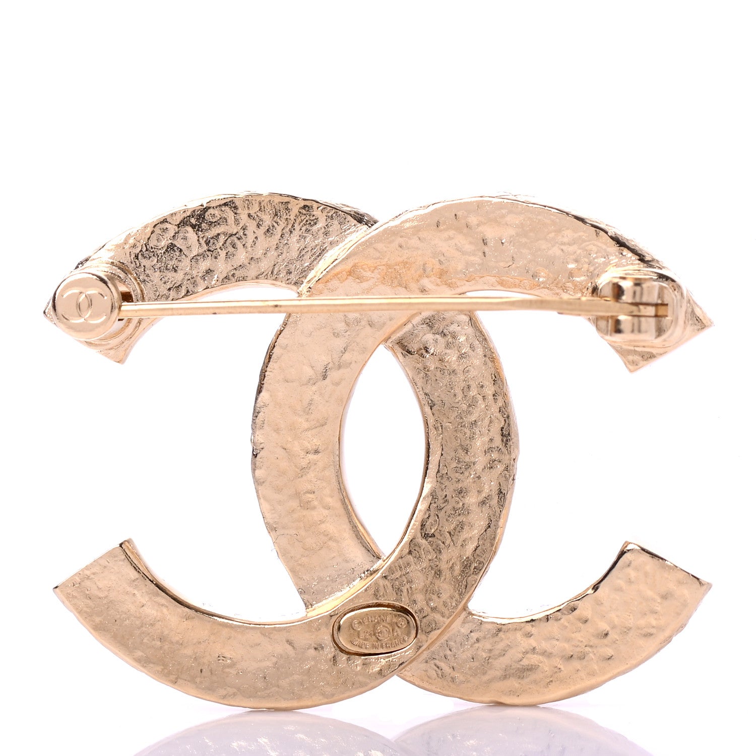 Chanel Metal CC Quilted Brooch Light Gold 3 of 4
