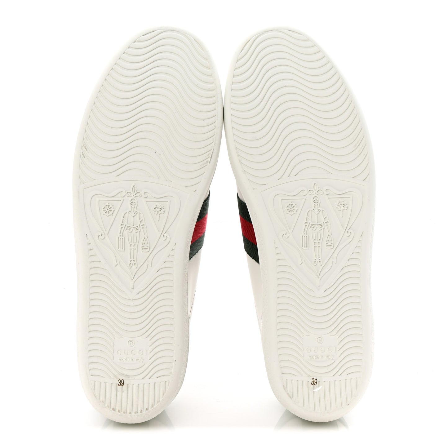 Calfskin Web Embroidered Womens Ace Sneakers 39 White
