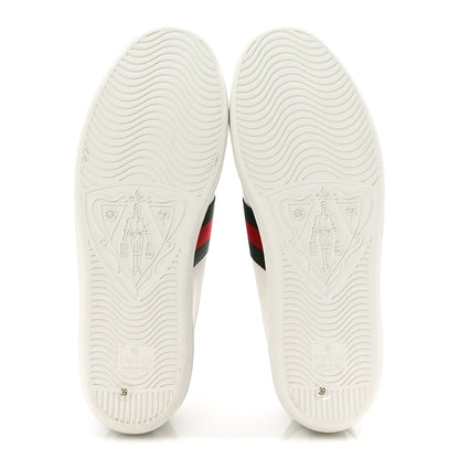 Gucci Calfskin Web Embroidered Womens Ace Sneakers 39 White 6 of 10