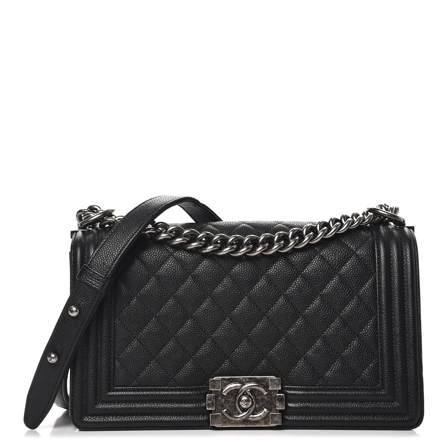 Chanel Caviar Quilted Medium Boy Flap Black 1 of 9
