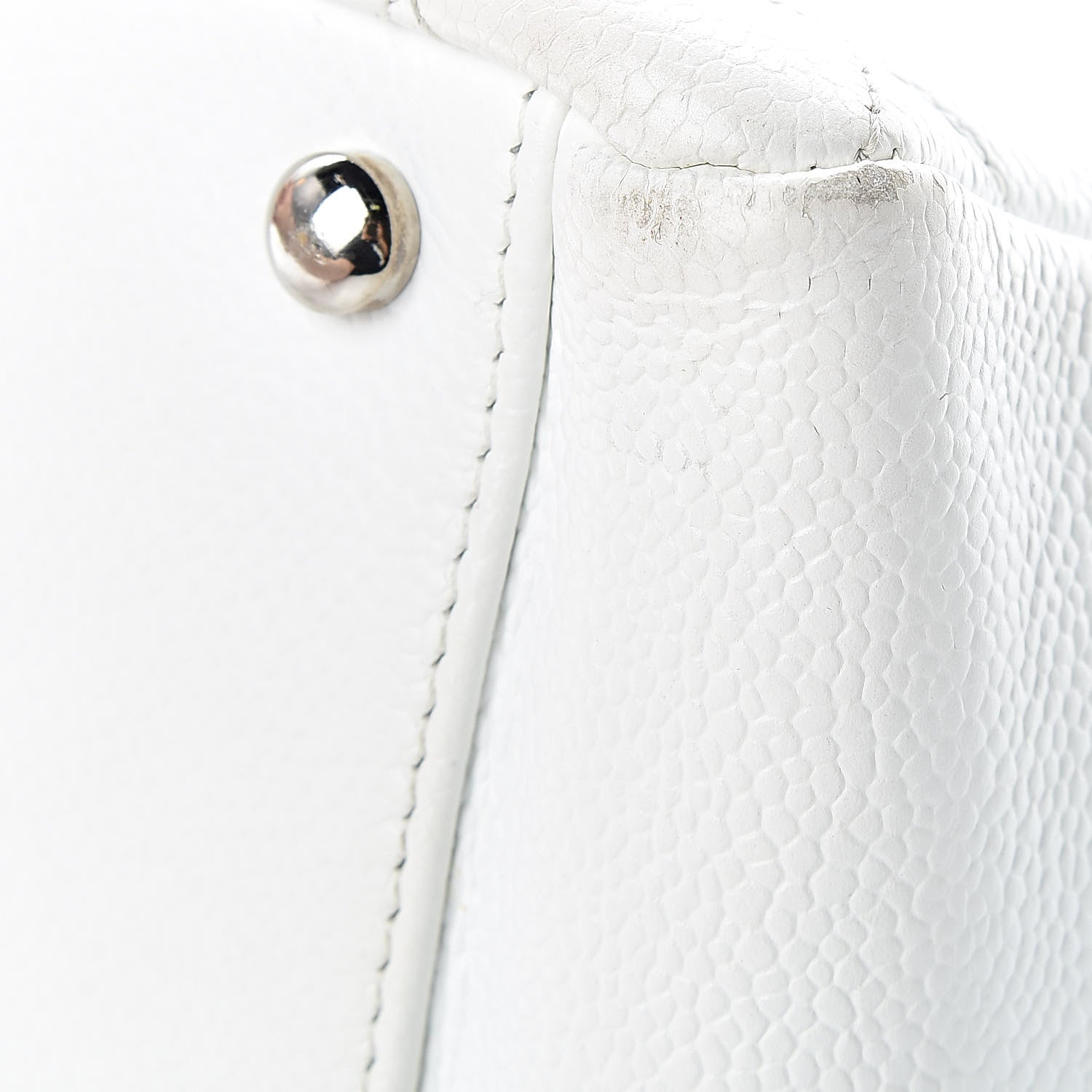 Chanel Caviar Quilted Petit Timeless Tote PTT White 10 of 17