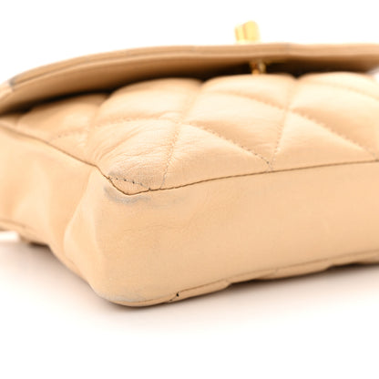 Chanel Lambskin Quilted Flap Waist Belt Bag 70 28 Beige 9 of 19