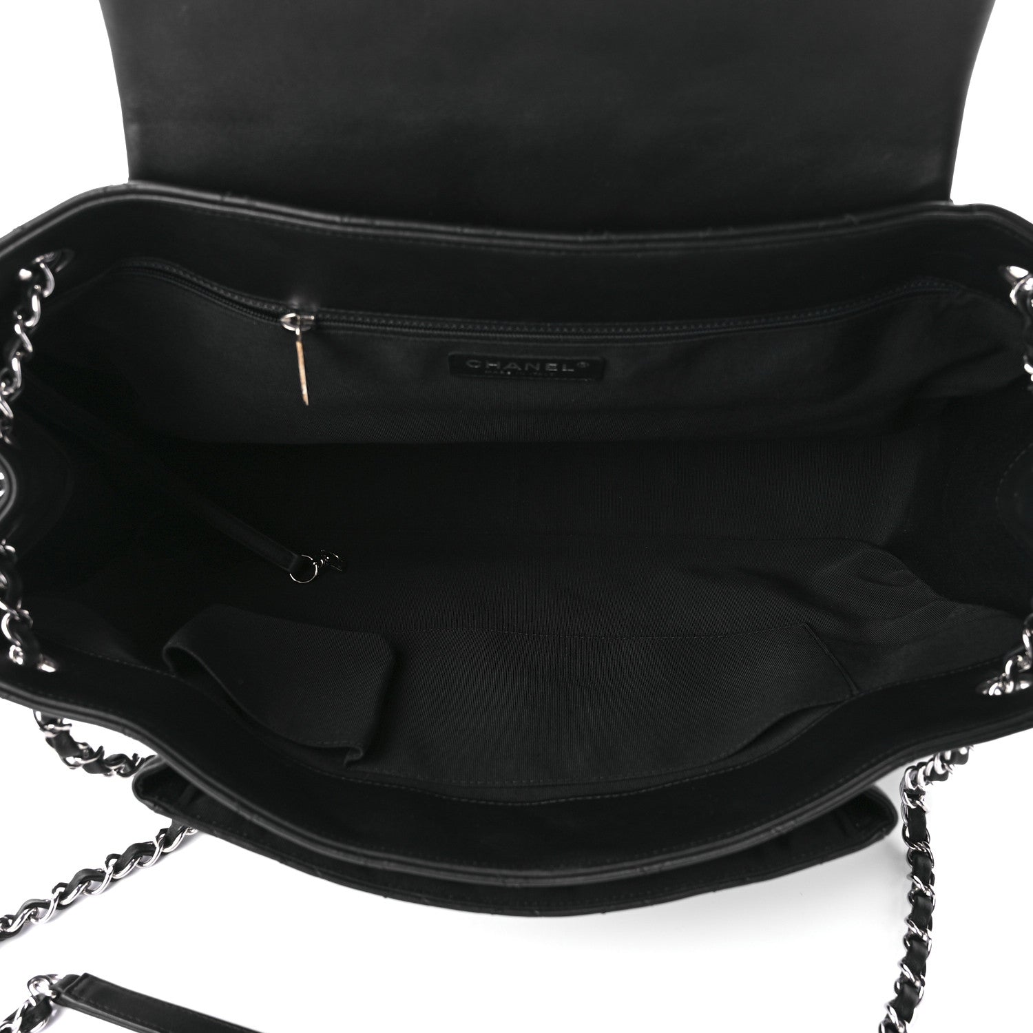 Chanel Calfskin Quilted Flap Tote Black 5 of 9