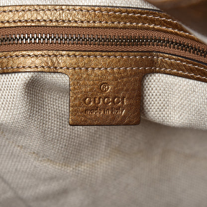 Gucci Metallic Pebbled Calfskin Medium Soho Shoulder Bag Gold Ombre 6 of 9
